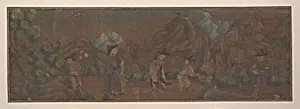 Landscape Painting of Figure in Woodland Setting by Unidentified artist