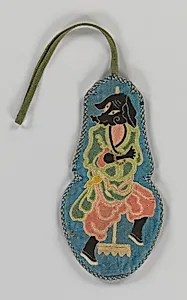 Gourd-Shaped Case with Pattern of Pig-Faced Creature