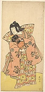 The Actor Nakamura Tomijuro as Bijomaru in the Drama "Kikujido" Shuen no Iwaya" by Katsukawa Shunkō