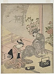 Parody of the Tale of Young Man Lu: Courtesan Dreaming by Suzuki Harunobu