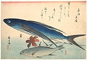 Tobiuo and Ishimochi Fish, from the series Uozukushi (Every Variety of Fish) by Utagawa Hiroshige