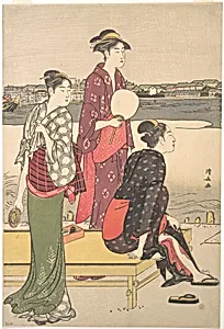 Evening on the Banks of the Sumida River by Torii Kiyonaga