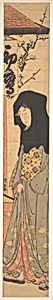 A Young Woman with a Black Hood by Torii Kiyonaga