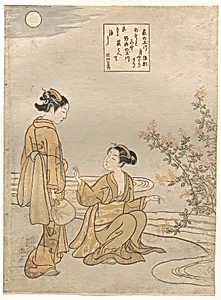 Hagi no Tamagawa by Suzuki Harunobu