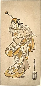 Ichikawa Monnosuke as a Sarumawashi or Monkey Showman by Torii Kiyonobu I