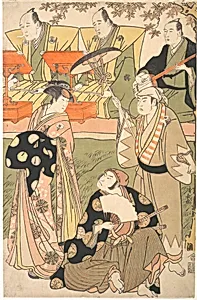 Theatrical Scene, with Musicians by Torii Kiyonaga