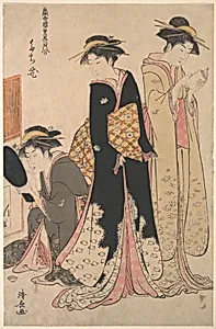 Three Geishas of Tachibana Street in Their Room by Torii Kiyonaga