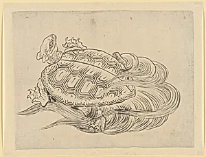 Sea Turtle (Emblem of Longevity) by Katsushika Hokusai