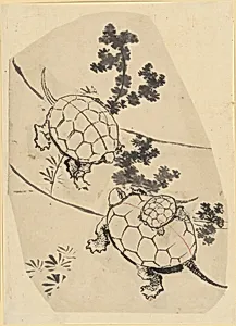 Turtles by Katsushika Hokusai