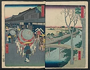 Hatsune Riding Ground, from the series One Hundred Famous Views of Edo (Meisho Edo hyakkei) 名所江戸百景) by Utagawa Hiroshige|Uoya Eikichi