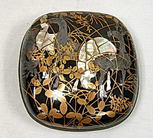 Box with Design of Deer and Bush Clover by Unknown Artist