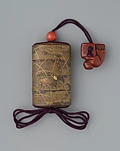 Inrō with Butterflies and Pampas Grass