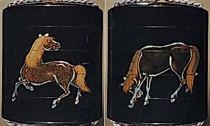 Case (Inrō) with Design of Horses