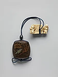 Case (Inrō) with Design of Cricket and Muskmelon Plants
