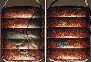 Case (Inrō) with Design of Butterflies