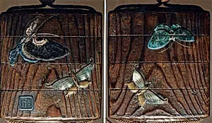 Case (Inrō) with Design of Butterflies in Flight