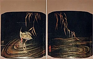 Case (Inrō) with Design of Kingfisher on Reed Stalk above Waves (obverse) Insects on Water Surface (reverse)