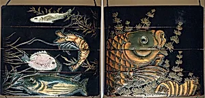 Case (Inrō) with Design of Fish among Seaweeds