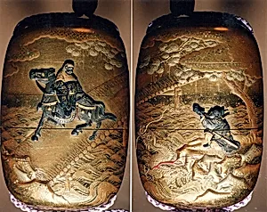 Case (Inrō) with Design of Chōryo and Kosekiko with the Shoe and the Dragon