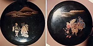 Case (Inrō) with Design of Procession of Children, the Leader in the Guise of Ōni (Demon) (obverse); Lady and Servant (reverse) by Unknown Artist