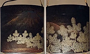 Case (Inrō) with Design of Pine Branches