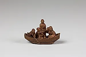 Netsuke of Pleasure Boat by Unknown Artist
