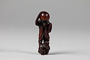 Netsuke of Octopus and Monkey