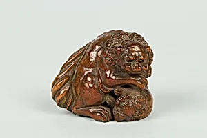 Netsuke of Qilin and Cub