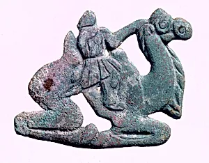 Belt Plaque in the Shape of a Bactrian Camel with Rider