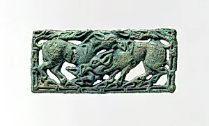 Belt Plaque with Fighting Stallions