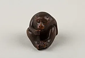 Netsuke of a Seated Monkey by Masakazu