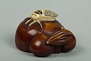 Netsuke of Chestnuts and a Fly
