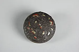 Netsuke with Ivy and Flower Design by Unknown Artist