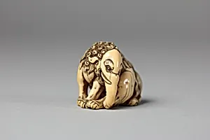Netsuke of Seated Baku (mythical animal)