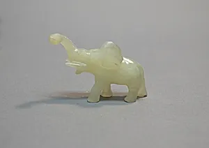 Piece of "False Jade" Carved in Shape of an Elephant