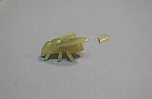 Piece of "False Jade" Carved in Shape of a Fly?