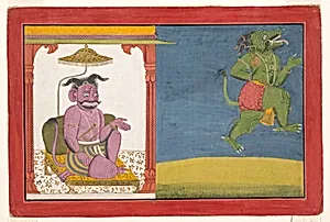 The Demon Hiranyaksha Departs the Demon Palace: Folio from a Bhagavata Purana Series
