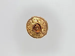 Cap-Shaped Plaque with Lion by Unknown Artist