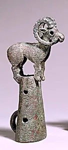 Finial with Wild Ram by Unknown Artist