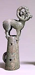 Finial with Wild Ram by Unknown Artist