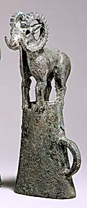 Finial with Wild Ram by Unknown Artist