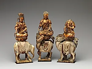Buddha Shakyamuni with attendant bodhisattvas