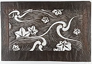 Stencil with Pattern of Maple Leaves on Water