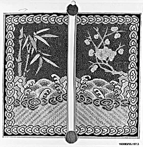 Rank Badge with Bamboo, Cherry Sprays and Waves