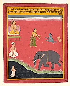 Krishna's Earthly Ties, Page from a Dispersed Bivamangalastava