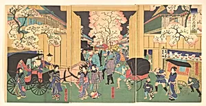Cherries at Night at New Shimabara by Utagawa Yoshitora