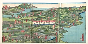Panoramic Landscape by Utagawa (Gountei) Sadahide