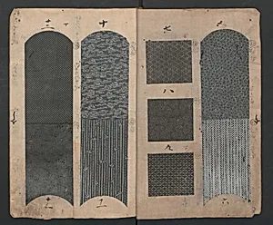 Book of Designs (Tsuchinoto shinsen Komon chō) 己新撰 小紋帳 by Unidentified artist