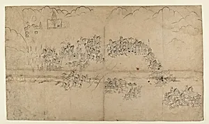 A Maharana and His Retinue Hunting Boar