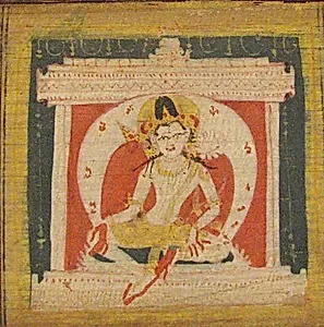 Folio from a Buddhist Manuscript of Pancavimsatisahasrika Prajnaparamita by Unknown Artist